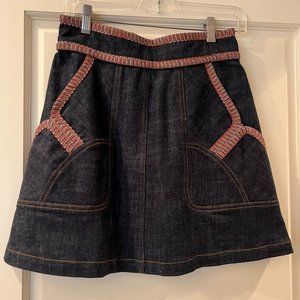 See By Chloe A-line denim miniskirt